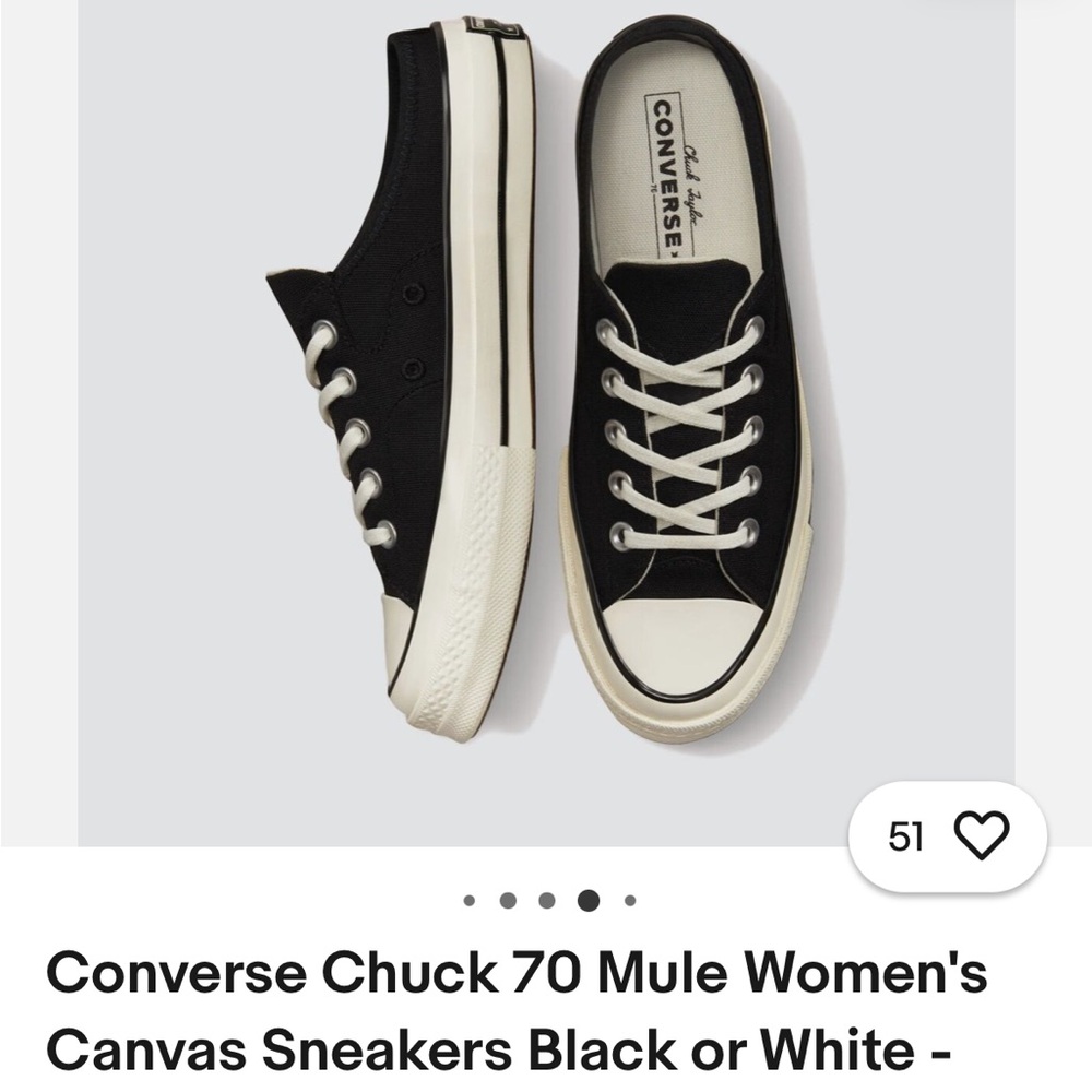 Converse Chuck Mule Slip Sneakers (Black)